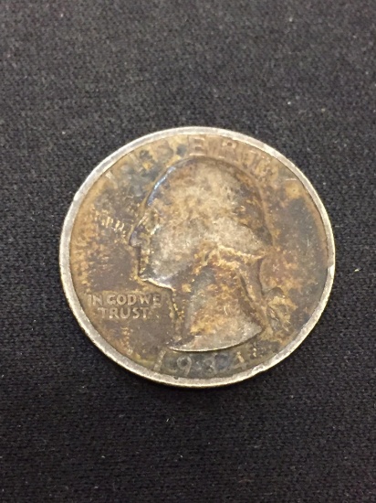 1934 United States Washington Quarter - 90% Silver Coin