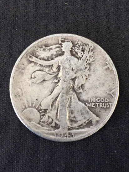 1943 United States Walking Liberty Half Dollar - 90% Silver Coin