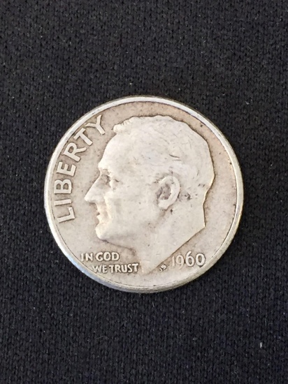 1960-D United States Roosevelt Dime - 90% Silver Coin