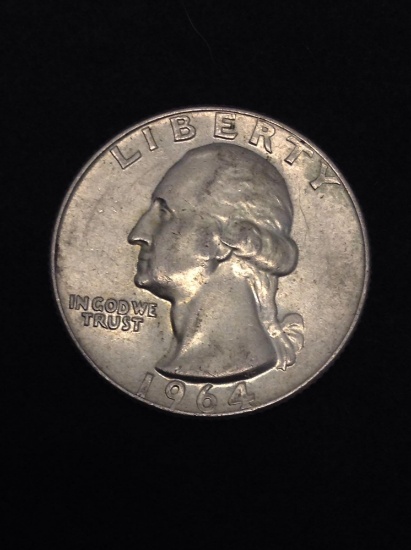 1964 United States Washington Quarter - 90% Silver Coin