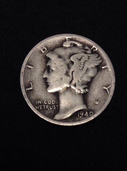 1940-S United States Mercury Dime - 90% Silver Coin