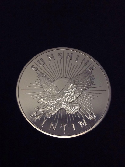 SUNSHINE Minting 1 Ounce .999 Fine Silver Bullion Round