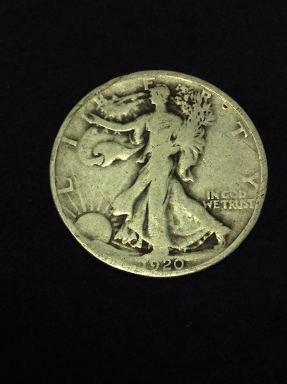 1920 United States Walking Liberty Half Dollar - 90% Silver Coin