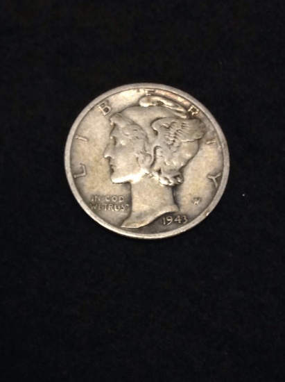 1943-D United States Mercury Dime - 90% Silver Coin