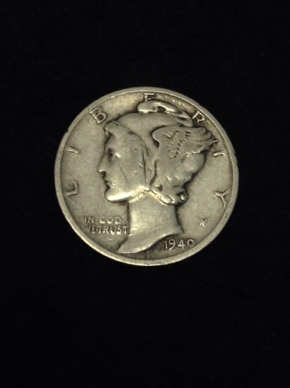 1940-S United States Mercury Dime - 90% Silver Coin