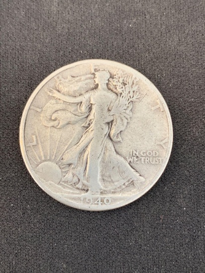 1940 United States Walking Liberty Half Dollar - 90% Silver Coin