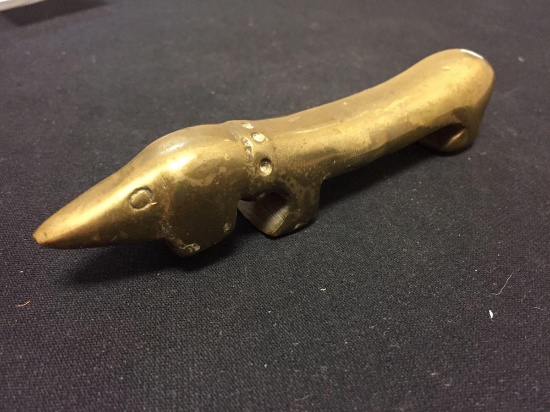 Vintage Brass Dachshund Decoration