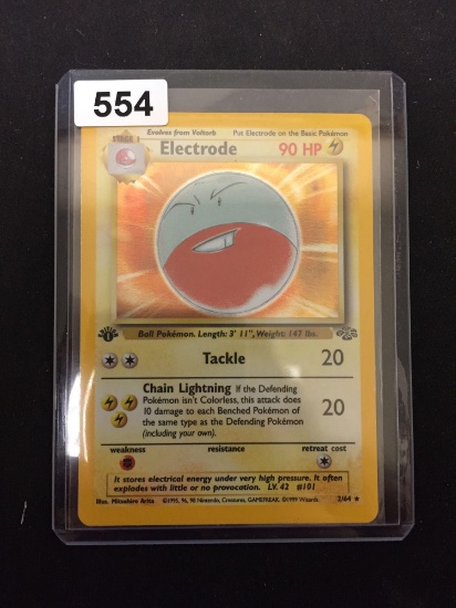 Pokemon Electrode Jungle 1st Edition Holofoil Rare Card 2/64