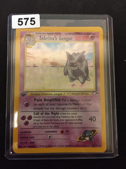 Pokemon Sabrina's Gengar Neo Genesis 1st Edition Holofoil Rare Card 14/132