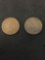 Lot of 2 US Indian Head Pennies