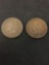 Lot of 2 US Indian Head Pennies