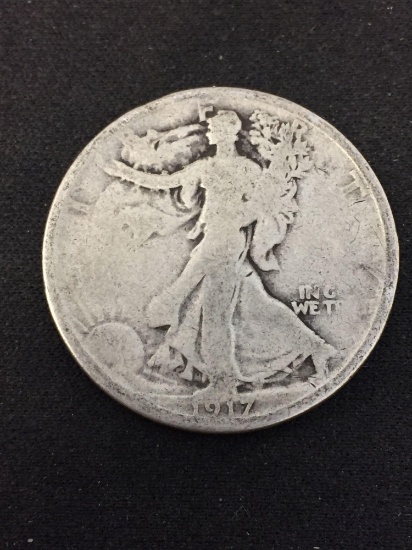 1917-S United States Walking Liberty Half Dollar - 90% Silver Coin