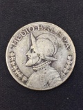 RARE 1967 Panama 90% Silver Balboa - .77 ASW