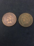 Lot of 2 US Indian Head Pennies