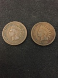 Lot of 2 US Indian Head Pennies