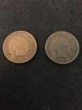 Lot of 2 US Indian Head Pennies