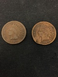 Lot of 2 US Indian Head Pennies