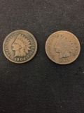 Lot of 2 US Indian Head Pennies