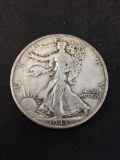 1943 United States Walking Liberty Half Dollar - 90% Silver Coin