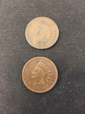 Lot of 2 US Indian Head Pennies