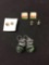 Lot of Four Various Size, Shape & Styled Pairs of Fashion Alloy Earrings