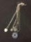 Lot of Six Various Length & Styled Silver-Tone Alloy Charm Necklaces