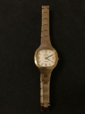 Jules Jurgensen Designed Square 18mm Bezel Gold-Tone Stainless Steel Watch w/ Link Bracelet