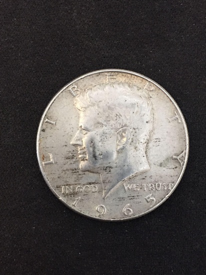 1965 United States Kennedy Half Dollar - 40% Silver Coin