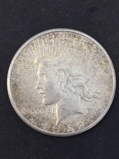 1922-S United States Peace Silver Dollar - 90% Silver Coin