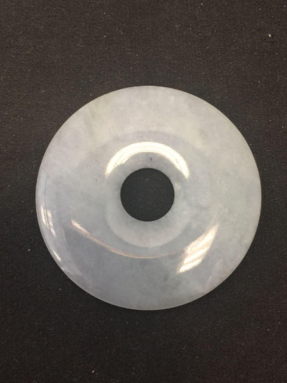 Round 2" Diameter Gray Jade Disc Pendant