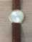 Eclipse Designed Round 40mm Gold-Tone Stainless Steel Watch w/ Brown Leather Strap