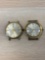 Lot of Two Loose Gold-Tone Round 35mm Bezel Stainless Steel Watches, One Timex & Genova Designed