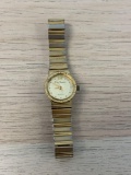 Pierre Cardin Designed Round 18mm Bezel Gold-Tone Stainless Steel Watch w/ Link Bracelet