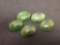 Awesome Lot of 5 Medium Jade Oval Gemstones - Roughly 9 Carats Each