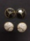 Lot of Two TraFari Designed Gold-Tone Alloy Fashion Earrings, One Enameled Pair & Rhinestone