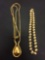 Lot of Two Monet Designed Gold-Tone Fashion Necklaces 32