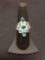 New! Pretty Faceted Blue Topaz Cluster Sterling Silver Ring Band-Size 6.25 SRP $ 39