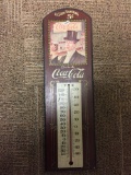 Vintage Wooden Coca-Cola Thermometer