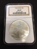 NGC Graded 1994 US American Silver Eagle MS69