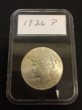 1926-P United States Peace Silver Dollar - 90% Silver Coin - In Holder