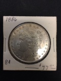 High Grade 1886 United States Morgan Silver Dollar - 90% Silver Coin
