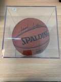 Vintage Isaiah Thomas Signed Basketball in Case