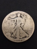 1918 United States Walking Liberty Half Dollar - 90% Silver Coin