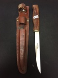 Custom Crafted Sharp Knife With Leather Holster