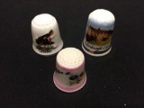 Lot of 3 Vintage Thimbles From Collection