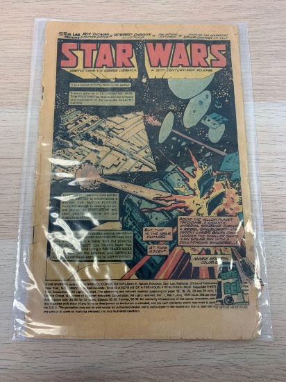 Marvel Comics, Star Wars #1 Missing Cover-Comic Book