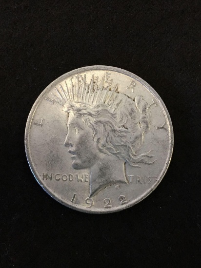 1922 United States Peace Silver Dollar - 90% Silver Coin