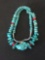 New! Awesome Nugget & Bead Turquoise w/ Coral Accents 18