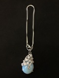 New! Amazing Detailed Large Opalite 2 1/8