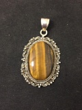 New! Large Detailed Golden Brown Tiger's Eye 1.5